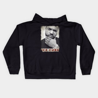 Vintage Portrait of Ice Cube Kids Hoodie